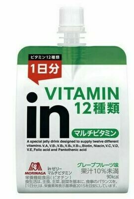 Morinaga, In Jelly Series, 180g in a Pack, Healthy Jelly with Nutrition,Vitamin Grapefruit
