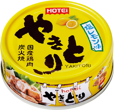 Hotei, Canned &quot;Yakitori&quot; Char-Grilled Chicken, Salt &amp; Lemon, 70g