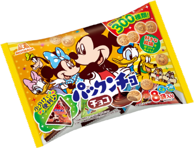 Morinaga &#39;Pakkuncho&#39; 8 packs in 1 bag, Disney Characters,90g