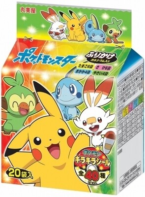 Marumiya, Pokemon, Furikake, 4 flavors, 20 packs in 1 bag, Japan, with a pokemon sticker