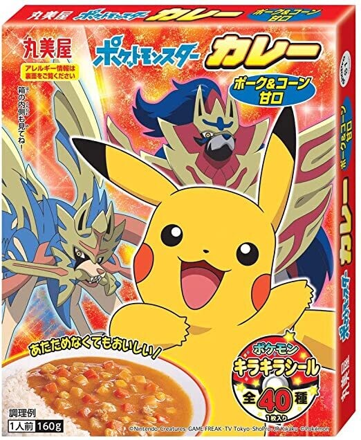 Marumiya"Pokemon Instant Curry" Pork & Corn, w/ a Sticker, 160g