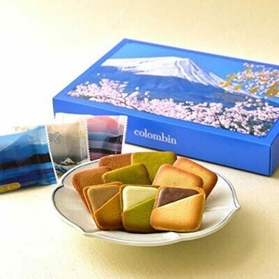 Colombin, &quot;Merveille&quot;, Cookie, Milk Choco, Coffee, Matcha, 21pcs in a Gift Box