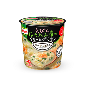 Ajinomoto, Knorr, Soup Deli Series, Instant Soup with Pasta, &quot;Shrimp &amp; Spinach&quot; 46g