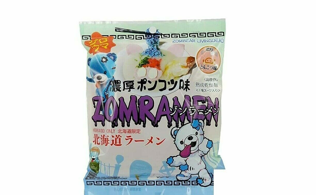 Zomramen, Blue Ramen with Tonkotsu Soup, Instant Noodle, Creepy &amp; Delicious