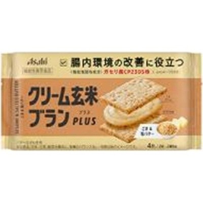 Asahi, Cream Bran, Wheat Bran &amp; Brawn Rice Sandwiches with Cream, &quot;Sesame &amp; Salt Butter&quot;, 2pcs in 1 bag. 72g
