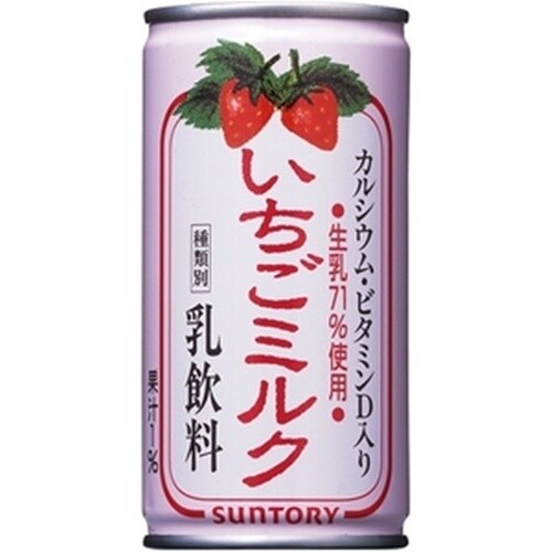 Suntory, Ichigo Milk, Strawberry and milk drink, 190g, Alu can