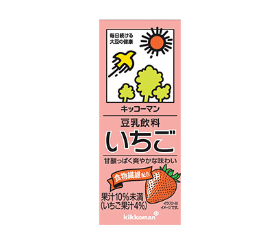 Kikkoman, Soy Milk, Strawberry Flavor, Chosei Tonyu, 200ml