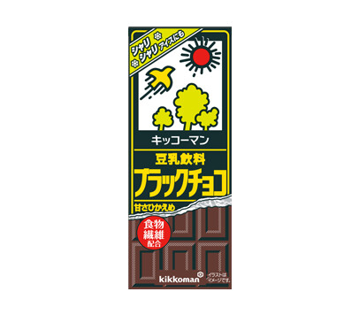 Kikkoman, Soy Milk, Black choco Flavor, Chosei Tonyu, 200ml