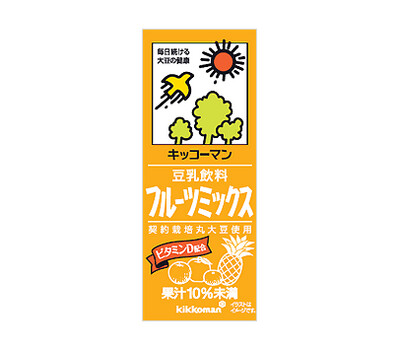Kikkoman, Soy Milk, Fruits Mix Flavor, Chosei Tonyu, 200ml