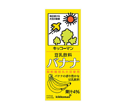 Kikkoman, Soy Milk, Banana Flavor, Chosei Tonyu, 200ml