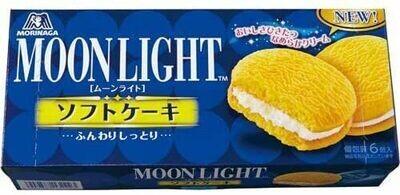 Morinaga, &quot;Moon light Soft Cake&quot; Cake Sandwiches w/Vanilla Cream 6pc in 1 box