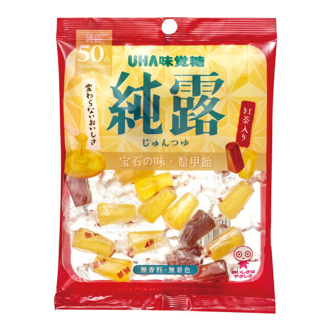 UHA Mikakuto, Juntsuyu, Golden Drops Hard Candy, Sugar &amp; Tea, 120g