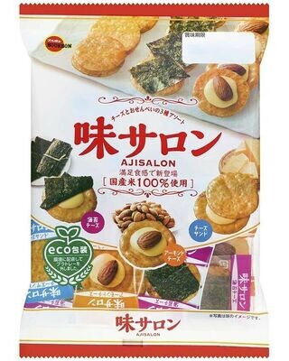 Bourbon, Aji Saron, Rice Cracker Assortment, Cheese, Almond &amp; Seaweed, 65g