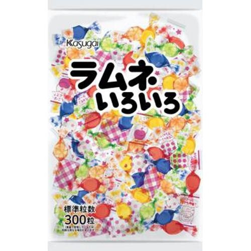 Kasugai "Ramune Iro Iro, Sugar Candy, 5 Fruits Flavor" 750g
