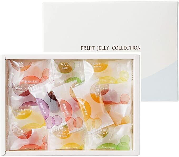 Saika no Houseki, Colorful Fruits Jelly Gummy Candy, 22 pcs in 1 box, Tomizen, For Gift