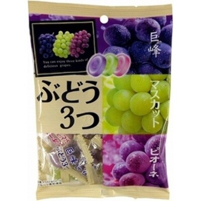 Pine, Budou 3, Hard Candy, 3 kinds of Grape Flavor, 85g