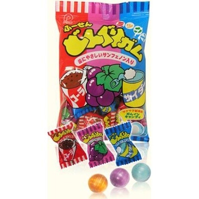 Pine, Donguri Gamu Mix, Chewing Bubble Gum with Hard Candy, 3 flavors, 110g