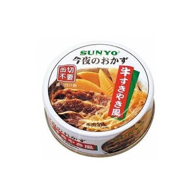 Sunyo, Konya no Okazu, Beef Sukiyaki, Beef, Konnyaku &amp; Bamboo 70g, Canned