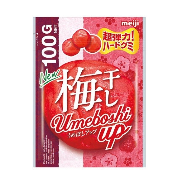 Meiji, Umeboshi Up, Pickled Ume Plum flavor, Hard Gummy Candy, 100g