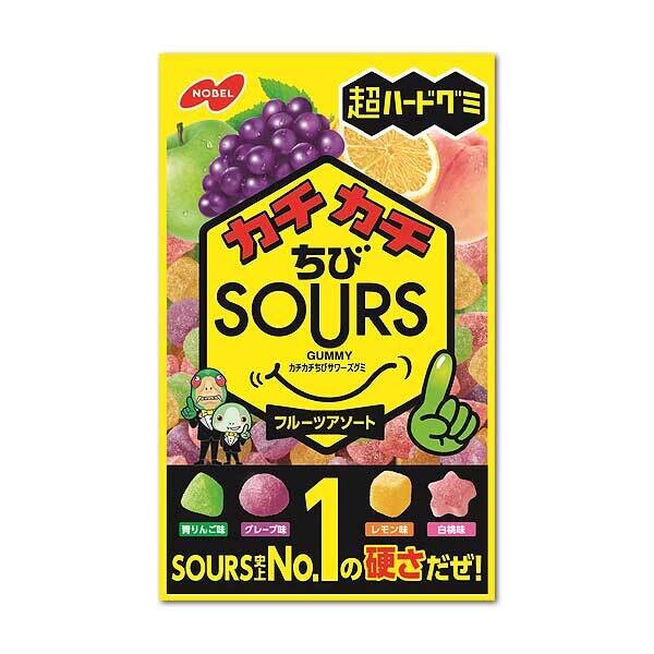 Nobel "Chibi Sours gummy", Fruits Assort, 80g