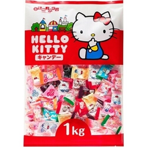 Senjaku, Hard Candy, Hello Kitty Candy, Apple, Lemon and Peach Flavor, 1kg