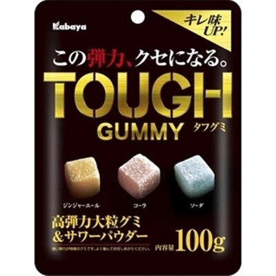 Kabaya, &quot;Tough Gummy&quot;, Ginger Ale, Cola &amp; Soda flavors in 1 bag, 100g