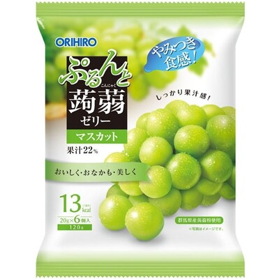 Orihiro &quot;Purunto Konnyaku Jelly, Muscat flavor&quot; Konjac Fruits Jelly, 20g x 6 pc