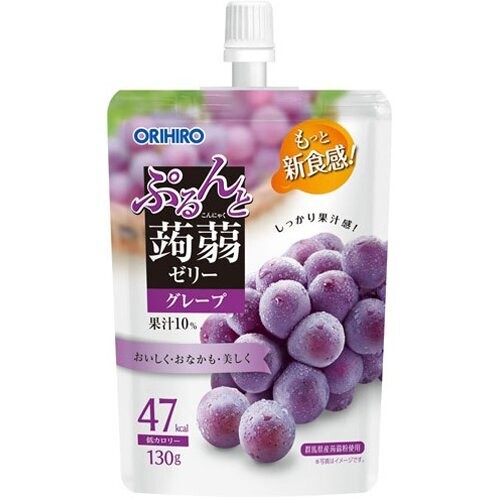Orihiro "Purunto Konnyaku" Konjac Fruits Jelly Grape 130g