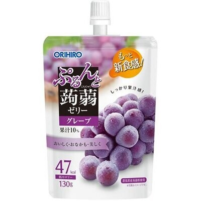 Orihiro &quot;Purunto Konnyaku&quot; Konjac Fruits Jelly Grape 130g