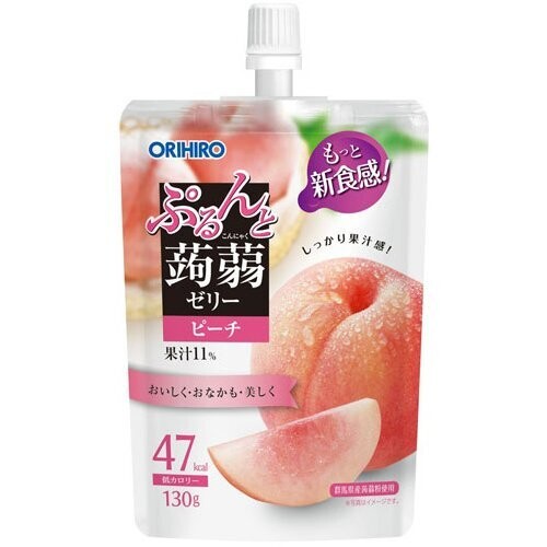Orihiro "Purunto Konnyaku" Konjac Fruits Jelly Peach 130g