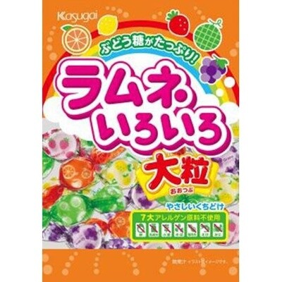 Kasugai &quot;Ramune Iro Iro, Sugar Candy, 5 Fruits Flavor&quot; 67g