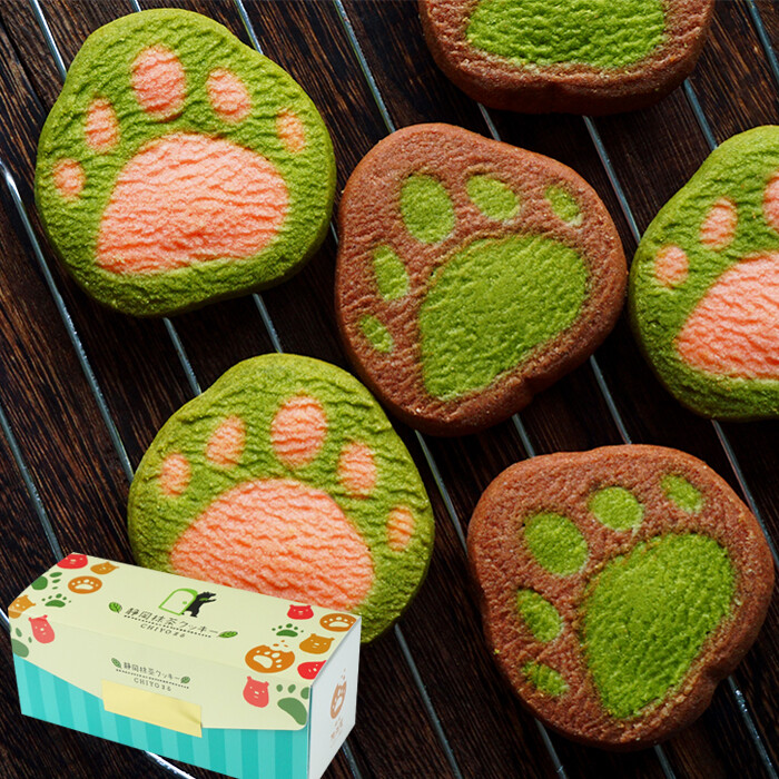Chiyomaru, Bear Paw Cookie, Matcha Green Tea and Strawberry, 16 pcs, For Gift