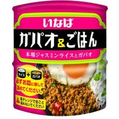 Inaba, Gapao &amp; Cooked Jasmin Rice Set, Canned, 245g