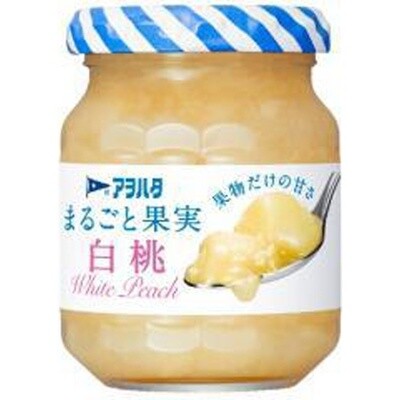 Aohata, Sugar-free Fruits Jam, &quot;Marugoto Kajitsu&quot;, White Peach, 250g