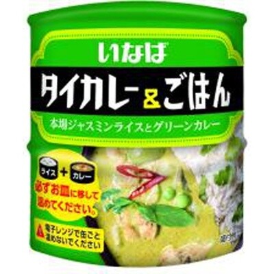 Inaba, Thai Curry and Cooked Rice Set, Canned Jasmin Rice