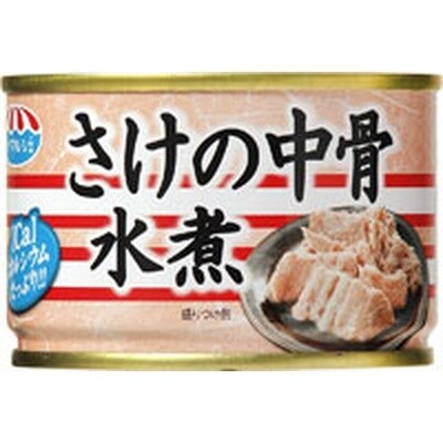 Kyokuyo, Nakabone Mizuni, Cooked Salmon with Bone, Not Seasoned, Canned, 140g