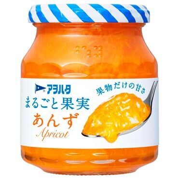 Aohata, Sugar-free Fruits Jam, &quot;Marugoto Kajitsu&quot;, apricot , 250g