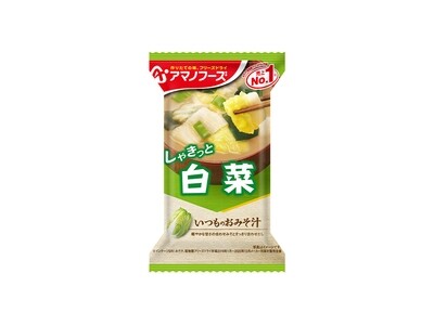 Amano Foods &quot;Itsumo no Omisoshiru&quot;, Freeze-dried Miso Soup, Chinese Cabbage, 1 serving
