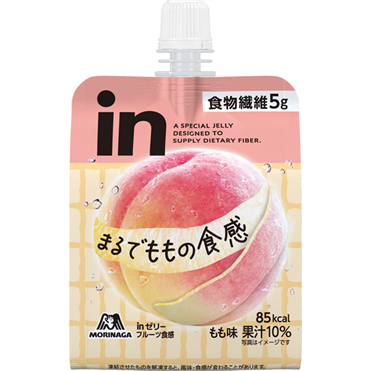 Morinaga, In Jelly Series, 180g in a Pack, Healthy Jelly, White Peach