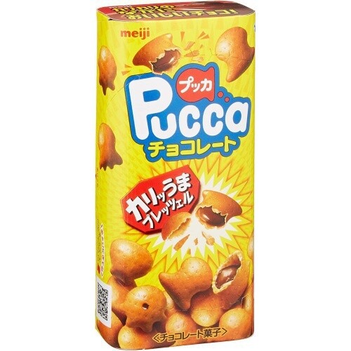 Meiji &quot;Pukka Choco&quot; Biscuit Filled with Milk Chocolate, 43g