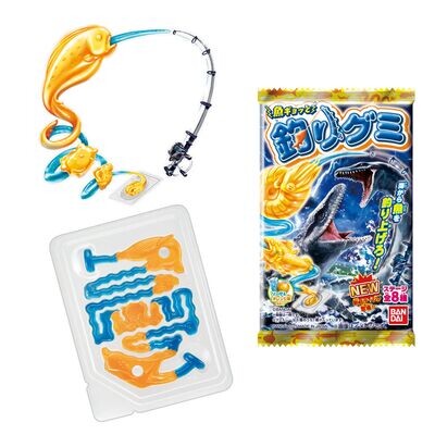 Bandai, &quot;Tsurigumi&quot;, Fishing Gummy Candy, Orange and Soda