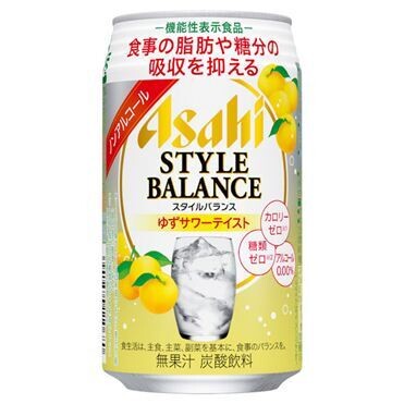Asahi, Japanese Alcohol Free, Cocktail Taste Drink, &quot;Style Balance, Yuzu Sour&quot;, 350ml
