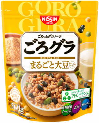 Nissin, &quot;Goro Gura&quot; Marugoto Daizu, Mixed Soy Granola, 360g in 1 bag