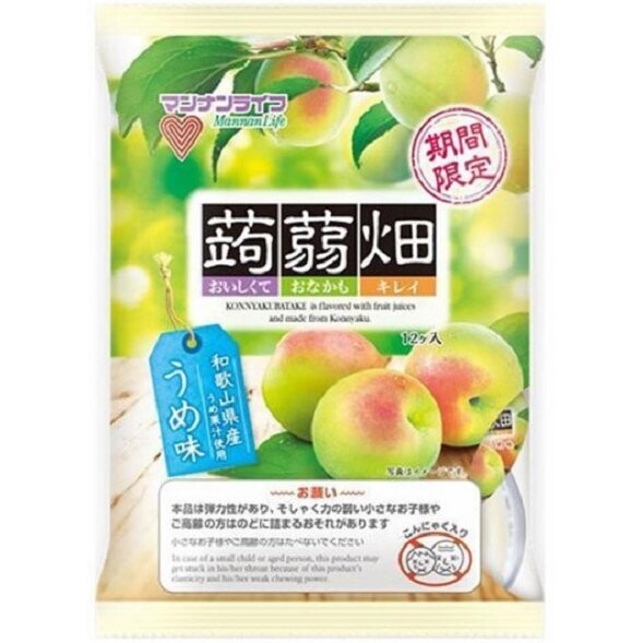 Mannan Life &quot;Konnyaku Batake, Ume Plum flavor&quot; Konjac Fruits Jelly, 25g x 10 pc