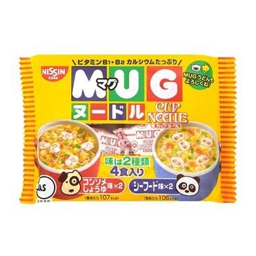 Nissin &quot;MUG Noodle&quot; 2 Flavors, Instant Ramen, 94g