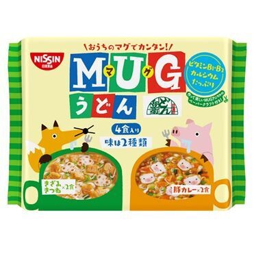 Nissin &quot;MUG Udon&quot; 2 Flavors, Don-be, Instant Udon, 94g