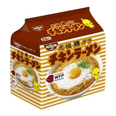 Nissin &quot;Chicken Ramen&quot; 5 packs in 1 bag, 425g