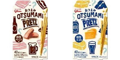 Glico, Otsumami Pretz, mini size, Bacon / Cheese