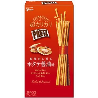 Glico &quot;PRETZ&quot;, Crispy Thin Pretzels, Scallop &amp; Soy sauce Flavor, 55g