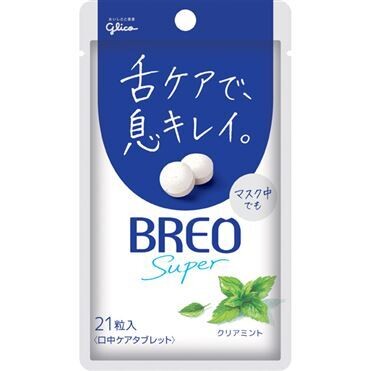 Glico, BREO SUPER, Clear Mint, Mint Tablet, 21 pcs,  17g